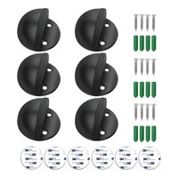 Genérico - Pack 6 Topes De Puerta Media Luna Níquel