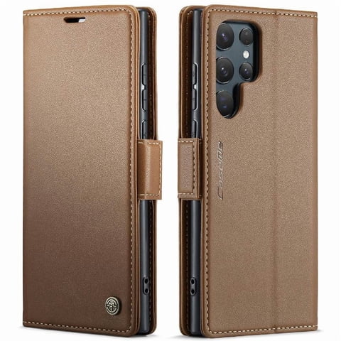 Caseme Tipo Cartera Samsung Galaxy S24 Ultra Con Cierre Magnético, Rfid, Tarjetero, Soporte, Carga Inalámbrica