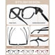 thumbnail image 3 of Lentes de Lectura AEZUNI Montura Grande Cuadrada Negra 1.25, 3 of 6