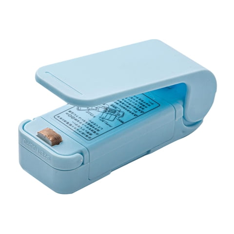 Magideal - Sellador De Bolsas, Sellador De Bolsas Con Chips, Calor Rápido, Manual, Sellador Al Vacío Con Calor, Sellado Térmico Para Bolsas Con Chips, Bolsas Par Azul