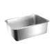 thumbnail image 3 of Caja De Arena Para Gatos De Acero Inoxidable, Resistente A Salpicaduras, Con Parte Superior Abierta Y Bandeja De Arena Resistente, Altura 10 Cm, 3 of 5