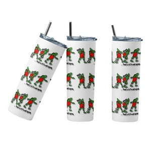 Sm - Termo Botella Térmica Mug Grinch Navidad De Acero Inoxidable Azul