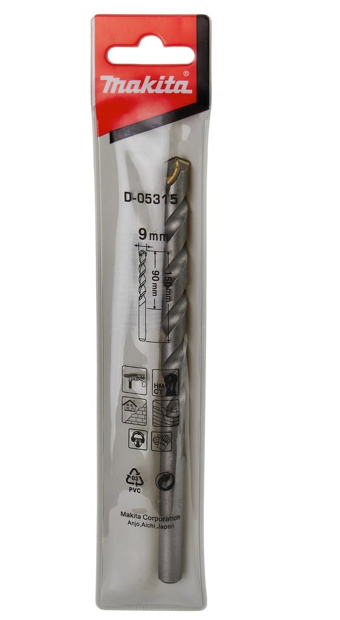 Broca 9X150Mm Concreto Ladrillo Piedra Mampostería Makita D-05315
