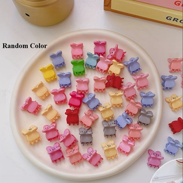 50pcs Cute Mini Hair Claw Clips for Baby and Girl - Non-Slip Tiny Plastic Clips for Hair Accessories and Styling
