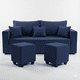thumbnail image 2 of Living Aurelia 3 Cuerpos + 2 Pouf Tela AZUL, 2 of 2