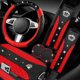 thumbnail image 1 of Set de Accesorios para Auto NBTEPEM de 6 Piezas, Cubierta de Volante de 15 Pulgadas, Rojo, 1 of 3