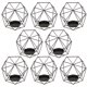 thumbnail image 1 of 8Pcs 3D Geometric Candelero de la boda Votive Candel Tealight Holder Negro, 1 of 5