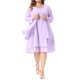 thumbnail image 1 of Agnes Orinda Vestido Midi Sin Mangas de Chifón en Tallas Grandes para Mujer y Cárdigan de Manga Larga Abierto al Frente Conjunto Elegante Formal de Boda de 2 Piezas 3X Púrpura, 1 of 6