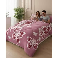 Imac Hogar - Cubrecama Chiporro Diseño Mariposa Suave Y Abrigador 2 Plazas