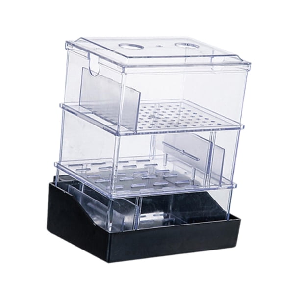Caja de desbordamiento para acuarios, cajón para filtro, 2 niveles, transparente, accesorio silencioso, caja de filtro para colgar en peceras pequeñas