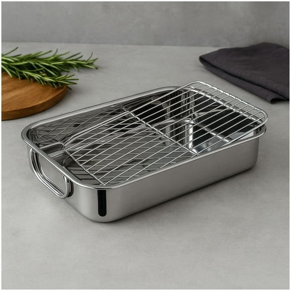 Bandeja Rectangular Multiuso Cuiner Acero Inoxidable 30cm