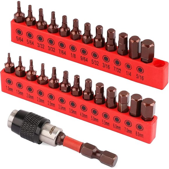Premium 25-Piece Allen Key Drill Bit Set, Durable Allen Wrench