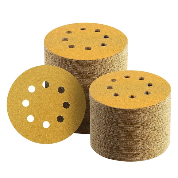 Discos de lijado Keeimp, 5 pulgadas, grano 60, gancho y bucle, paquete de 100