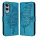 thumbnail image 1 of Funda cartera mariposa para Samsung Galaxy S25 Edge con soporte y ranuras para tarjetas Azul, 1 of 5