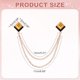 thumbnail image 2 of Uxcell Gem Chain Broche Alfileres, Cadena Colgante Broche Traje Alfiler Borla Cuadrado Cristal Insignia Solapa Alfileres de Cuello para Mujeres Hombres Camisas Esmoquin Bufanda, Tono Dorado (Amarillo), 2 of 7