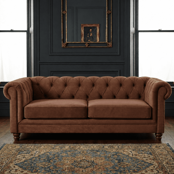 Sofa Florencia 3C Tela Velvet Chocolate