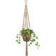 thumbnail image 4 of Macetas colgantes de macramé para plantas de interior, cesta decorativa para macetas, cuerda de yute para decoración del hogar interior y exterior., 4 of 6