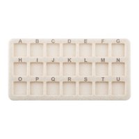 Magideal - Alfombrilla Antideslizante Para Cuentas, 21 Cuadrículas Rectangulares Con Compartimentos, Almohadilla De Esponja Para Cuentas, Ideal Para Manualidades Beige