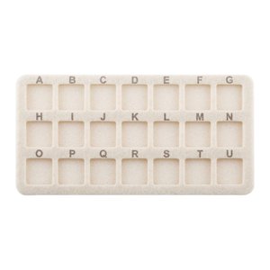 Magideal - Alfombrilla Antideslizante Para Cuentas, 21 Cuadrículas Rectangulares Con Compartimentos, Almohadilla De Esponja Para Cuentas, Ideal Para Manualidades Beige