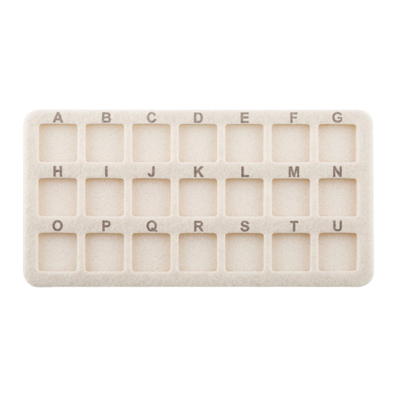 Magideal - Alfombrilla Antideslizante Para Cuentas, 21 Cuadrículas Rectangulares Con Compartimentos, Almohadilla De Esponja Para Cuentas, Ideal Para Manualidades Beige