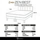 thumbnail image 4 of Cama Europea Zen Best 2 Plazas Colchon Resortes Base Dividida + Respaldo Tela Café, 4 of 6