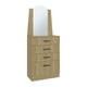 thumbnail image 1 of Comoda Con Espejo 3 Cajones 1 Puerta Café Claro, 1 of 9