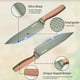 thumbnail image 4 of Juego de cuchillos de cocina RETROSOHOO de 6 piezas, verde, acero inoxidable, 4 of 8