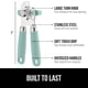 thumbnail image 2 of Abrelatas Gorilla Grip Heavy Duty, acero inoxidable, color menta, 2 of 9