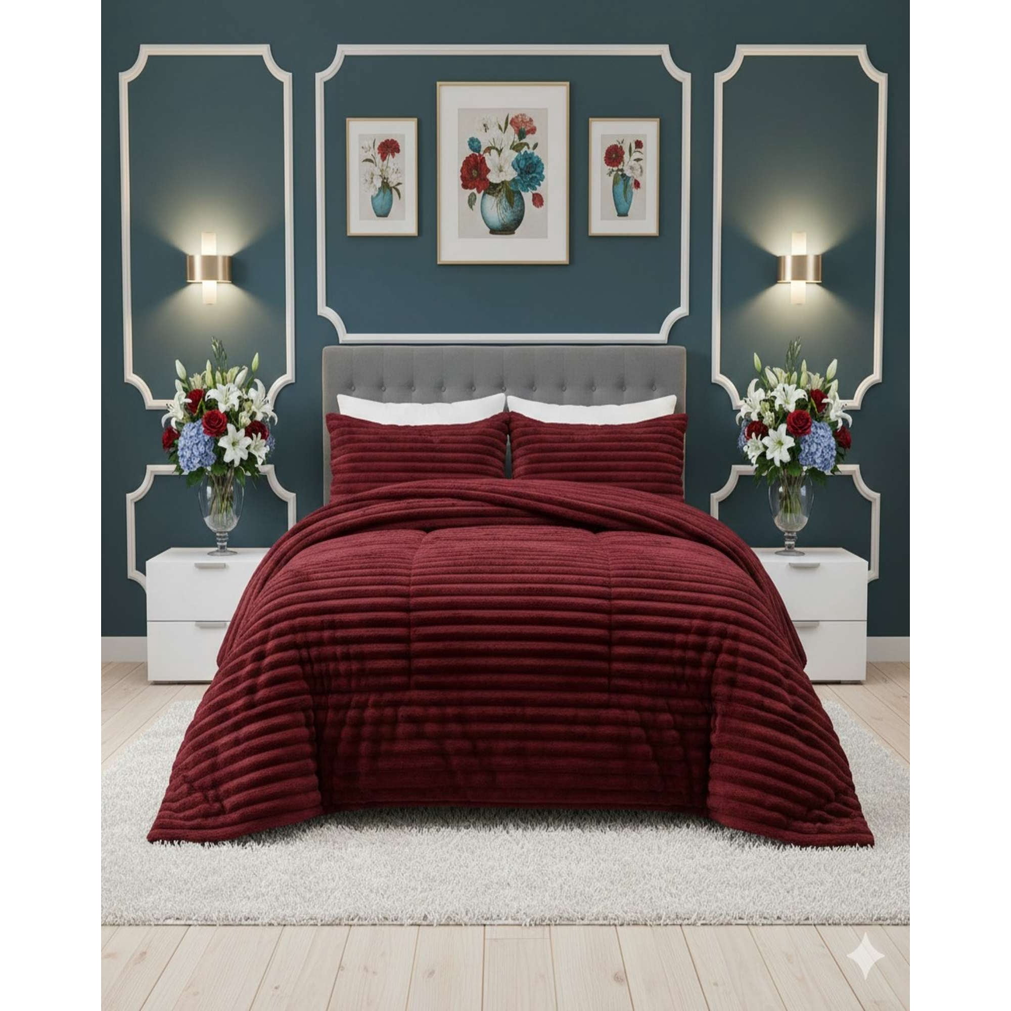 Imac Hogar - Cubrecama Premium Plush Y Chiporro - Invierno 2 Plazas