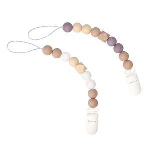 Magideal - Clip De Cadena Para Chupete De Bebé, Mordedor De Silicona, Clip De Silicona Para Pezón, Cadena De Pezón Para Chupete , Marrón