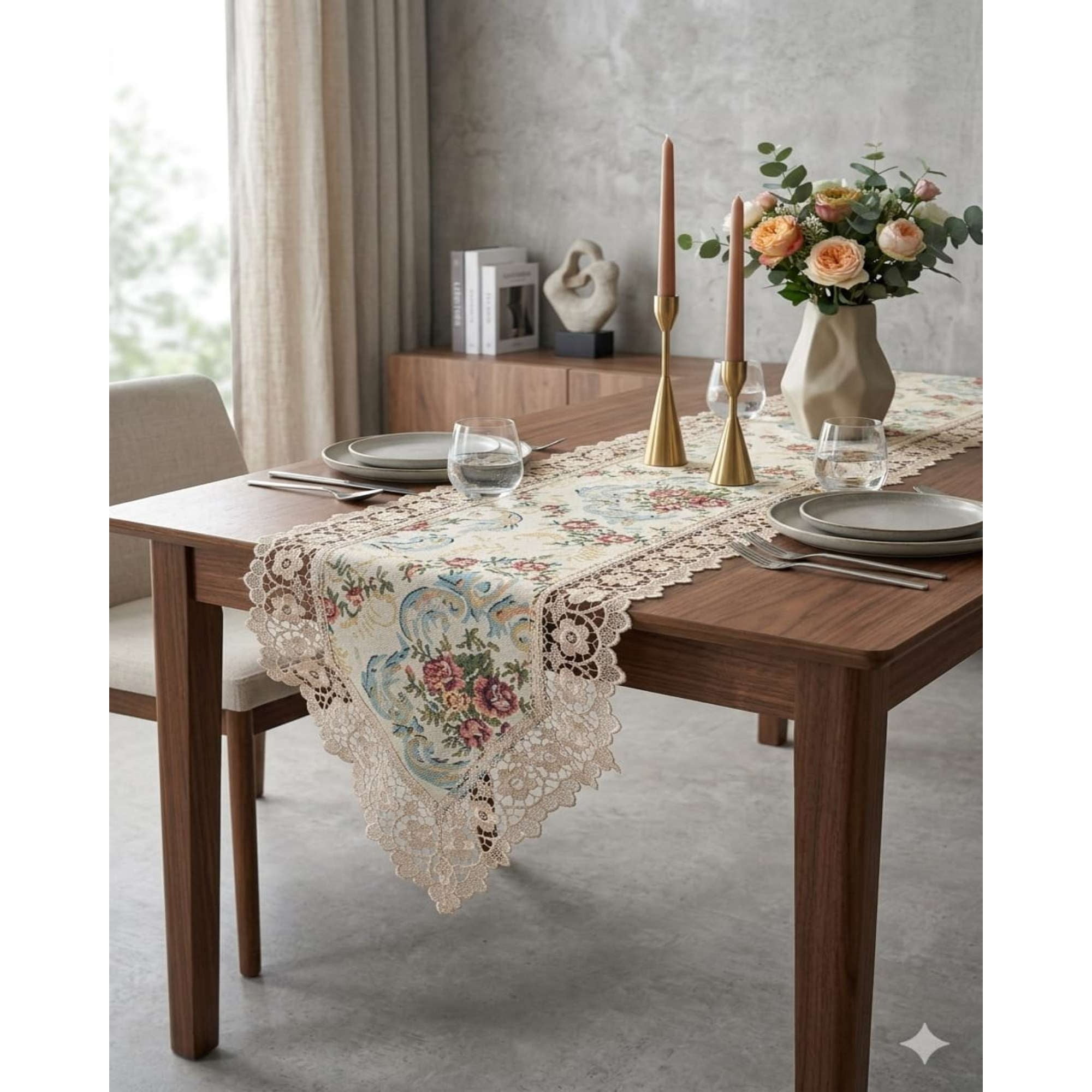 Todo Para El Hogar - Camino De Mesa Estilo Boho Chic 40x180 Cm Decoración Elegante
