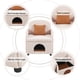 thumbnail image 3 of Furniture Style 2 in 1 Pet Friendly Fluffy Fabric Sherpa Upholstered Leisure Armchair with Lumbar Pillow for Living Room Bedroom Home and Office, Cream White, 3 of 3