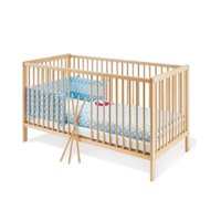 Pinolino - Cuna De Madera Hanna 140X70 + Colchón Color Madera Natural