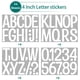 thumbnail image 3 of Hojas de stickers Metsyth 24 grandes blancas con letras y números de 4", 3 of 9