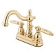 thumbnail image 1 of Grifo para lavabo Kingston Brass Heritage de 4 pulgadas con instalación central, 1 of 3