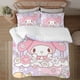 thumbnail image 1 of My Melody Soft 3D Printed Duvet Cover Bedding Set with Comforter Cover 3 Piece Set, 1 of 5