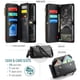 thumbnail image 3 of Cuero CaseMe para Samsung Galaxy A57 5G Funda Tipo Billetera [Bloqueo RFID] con Soporte para 10 Tarjetas, Cierre de Zíper y Ranura para Billetes, Correa Magnética de Hombro y Muñeca de Cuero PU, 3 of 10