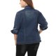 thumbnail image 3 of Agnes Orinda Chaqueta de Jean para Mujer Talla Grande para Escuela y Universidad con Costuras y Botones Lavada Abrigo de Mezclilla 6X Azul, 3 of 6