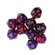 thumbnail image 4 of Dados Poliédricos D20 Para Juegos De Rol KTV, Juego De Mesa, Azul Y Morado, 10 Uds., 4 of 5