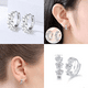 thumbnail image 5 of Aros Plata Flor Camelia con Circonita 8 mm, 5 of 6