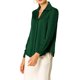 thumbnail image 4 of INSPIRE CHIC Camisas Elegantes para Mujer Cuello de Punta Manga Larga Blusa de Satén Suave Regreso a Clases Conjunto para Maestras Verde Oscuro XS, 4 of 8