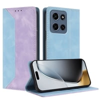 Funda Foxdock Para Motorola Moto G Play 2026 De Cuero Premium Bicolor Con Ranuras Rfid, Carcasa Tipo Billetera Antigolpes Y Soporte Plegable