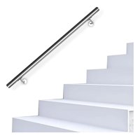 Genérica - 1M Pasamanos De Acero Inoxidable 304,Pasamanos Para Escaleras,100Cm Plateado, Φ 4Cm