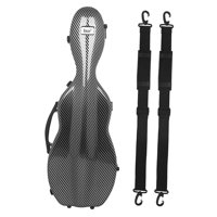 Magideal - Estuche Rígido Para Violín, Bolsa De Transporte Portátil Para Violín, Protección Con Termómetro, Caja De Violín De Tamaño Completo Para Entusiastas, Rayas Negras