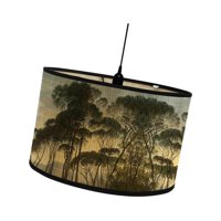 Ioensy - Pantalla De Lámpara Con Estampado De Tambor Cubierta De Luz Vintage Para Portalámparas E26/E27 Para Estilo Colgante D