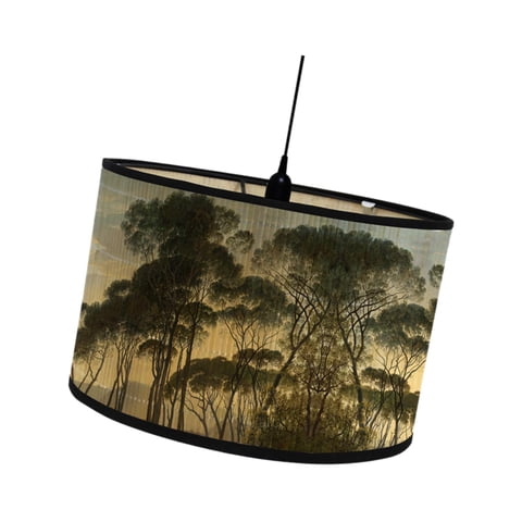 Ioensy - Pantalla De Lámpara Con Estampado De Tambor Cubierta De Luz Vintage Para Portalámparas E26/E27 Para Estilo Colgante D