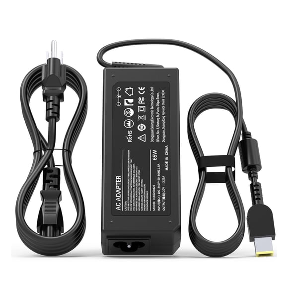 Cargador de portátil VUOHOEG 65W Lenovo con punta amarilla 100‑240V