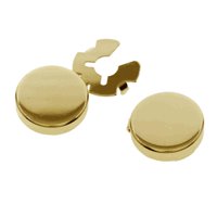 Magideal - 2 Uds. Gemelos Para Hombres Para Camisas Formales, Cubiertas De Para Puños, Cubiertas De Clásicas Para Boda, De , Oro