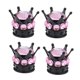 thumbnail image 4 of 4 Piezas Crown Bling Diamond Neumático / Tapas De Válvula De Vástago De Rueda Coche Camión Vehículo Rosa, 4 of 5