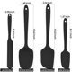 thumbnail image 2 of Xiao Hua Juego de Raspadores de Silicona Resistentes a Altas Temperaturas de 600 ° F, Juego de Utensilios de Cocina/horneado de 4 Piezas, Negro, 2 of 4